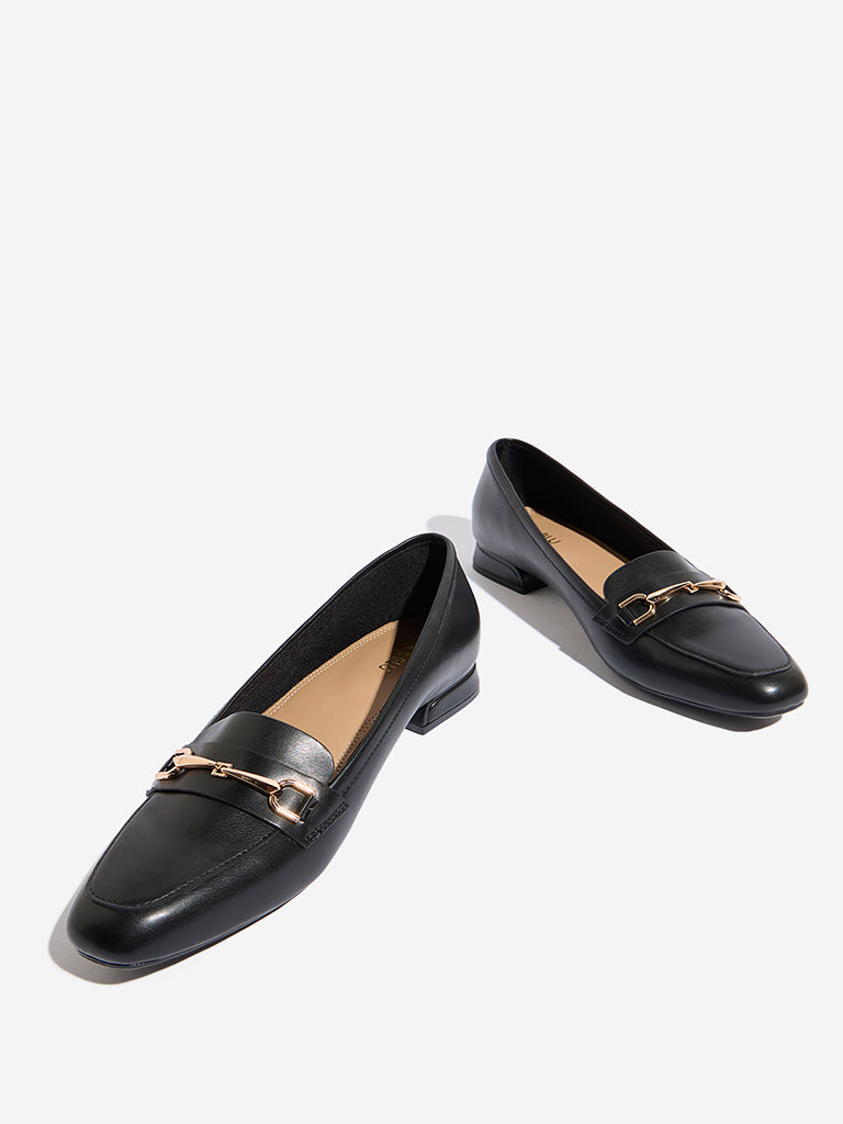 LUNA BLU Black Metal-Detailed Loafers - Image 3