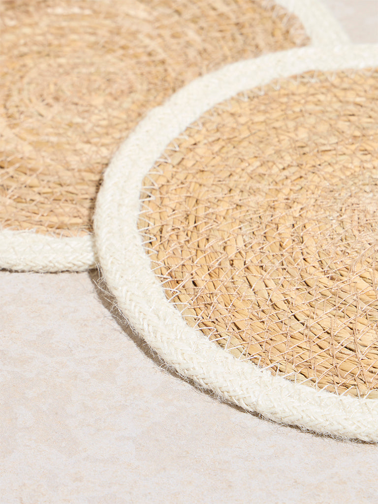 Westside Home Beige Braided Jute Trivet (Set of 2) - Image 3