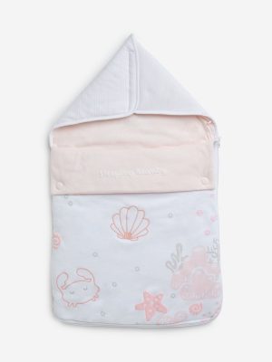 HOP Baby Pink Sea-Themed Cotton Sleeping Bag