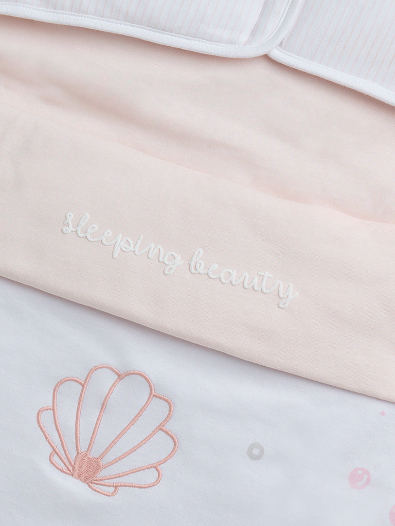HOP Baby Pink Sea-Themed Cotton Sleeping Bag - Image 3