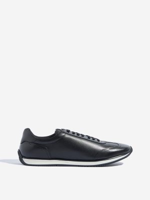 SOLEPLAY Black Solid Lace-Up Sneakers