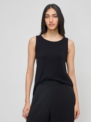 LOV Black Solid Top