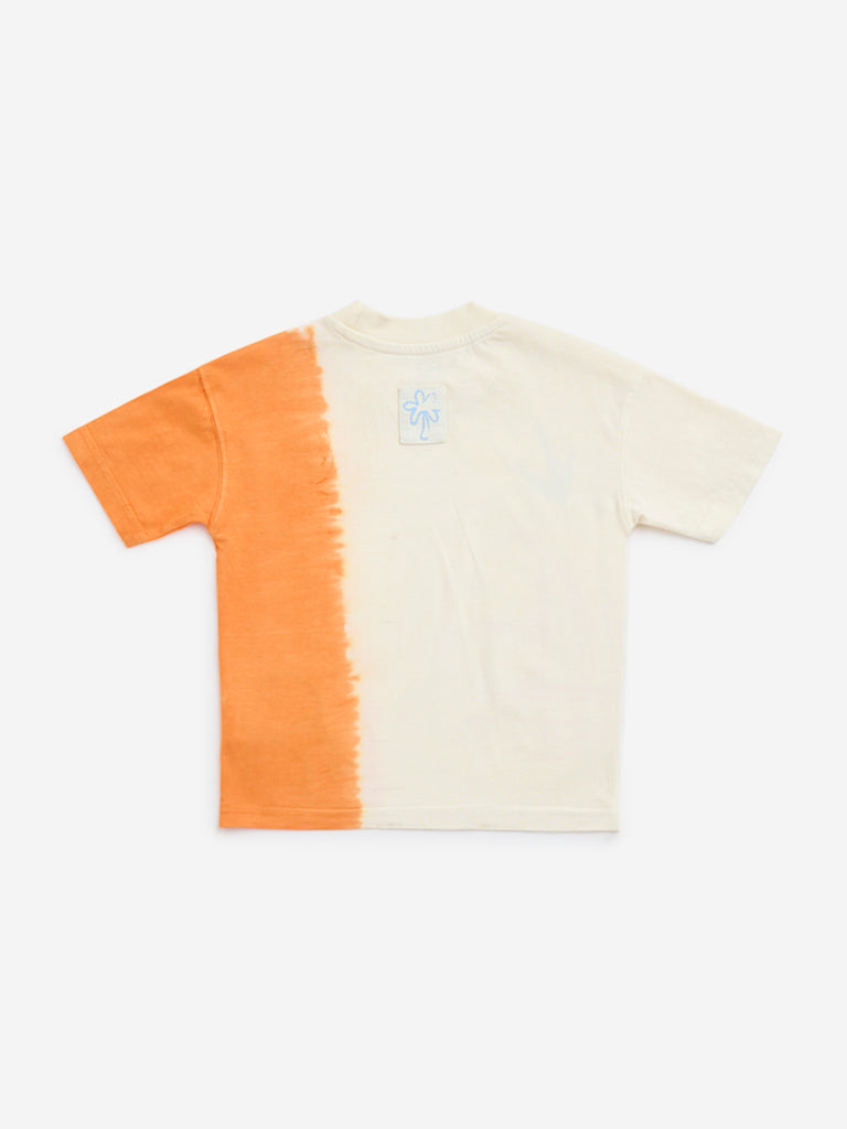 HOP Kids Orange Sea-Inspired Cotton T-Shirt - Image 2