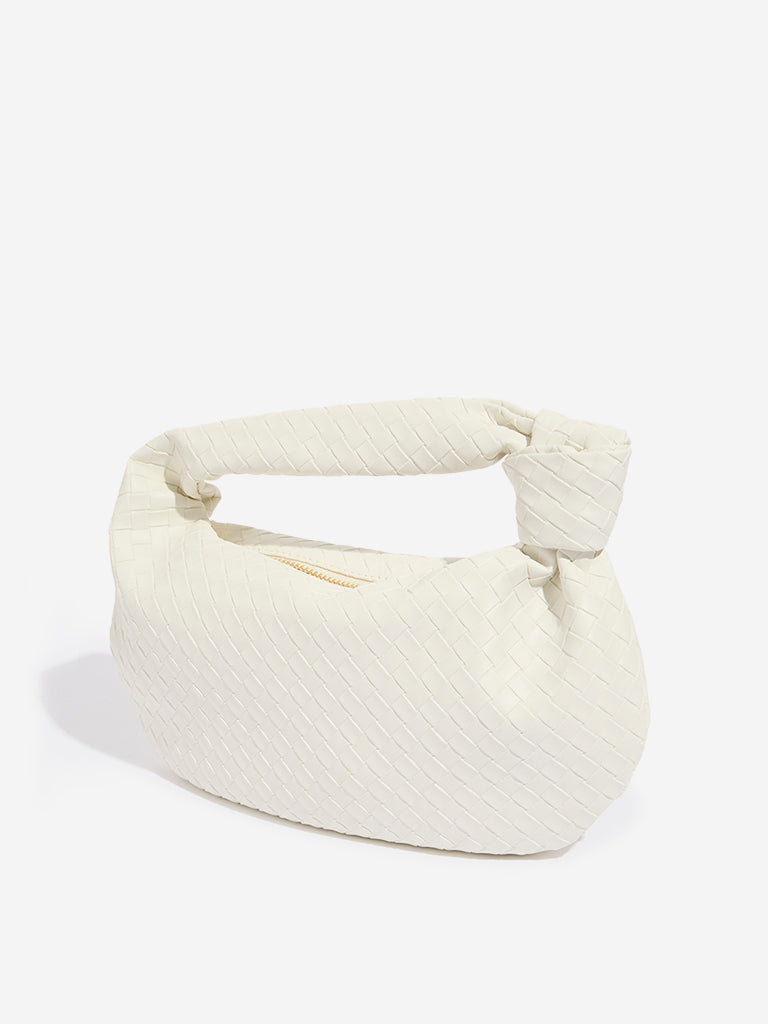 Westside White Woven Handbag - Image 2