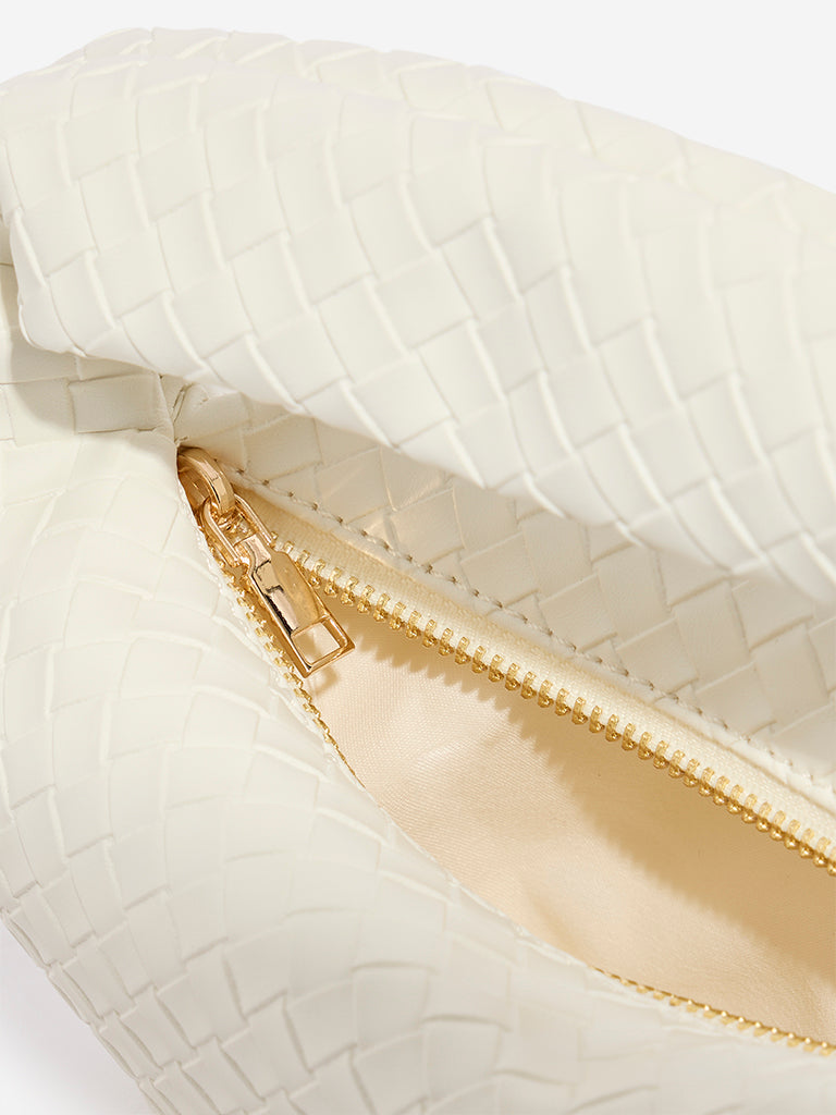 Westside White Woven Handbag - Image 3