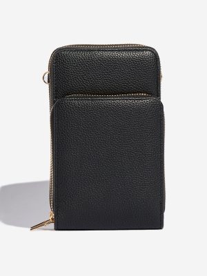 Westside Black Textured Sling Bag