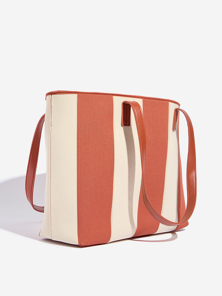 Westside Rust Textured Tote Bag - Image 2