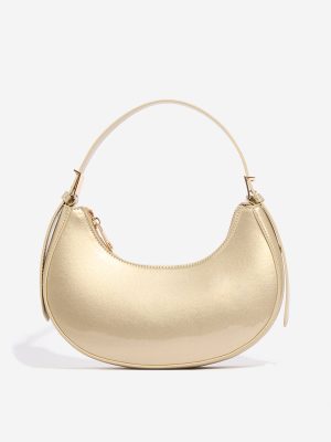 Westside Gold Glossy Baguette Bag