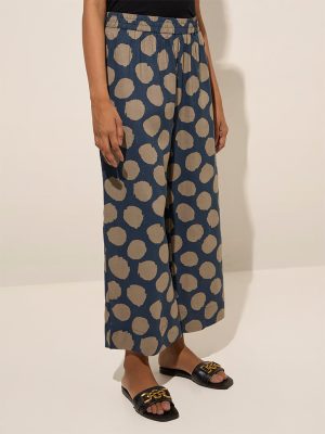 Utsa Indigo Printed Ethnic Pants