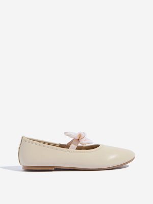 Yellow Ivory Bow Design Ballerina