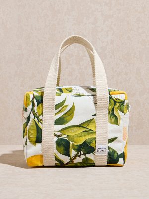 Westside Home Yellow Lemon Design Lunch Bag