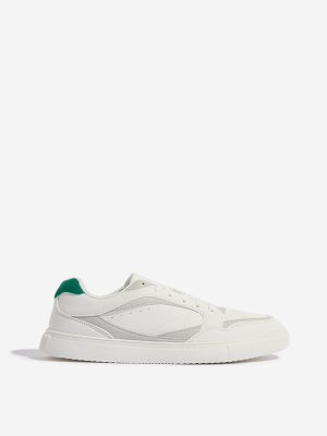 SOLEPLAY White Perforated Lace-Up Sneakers