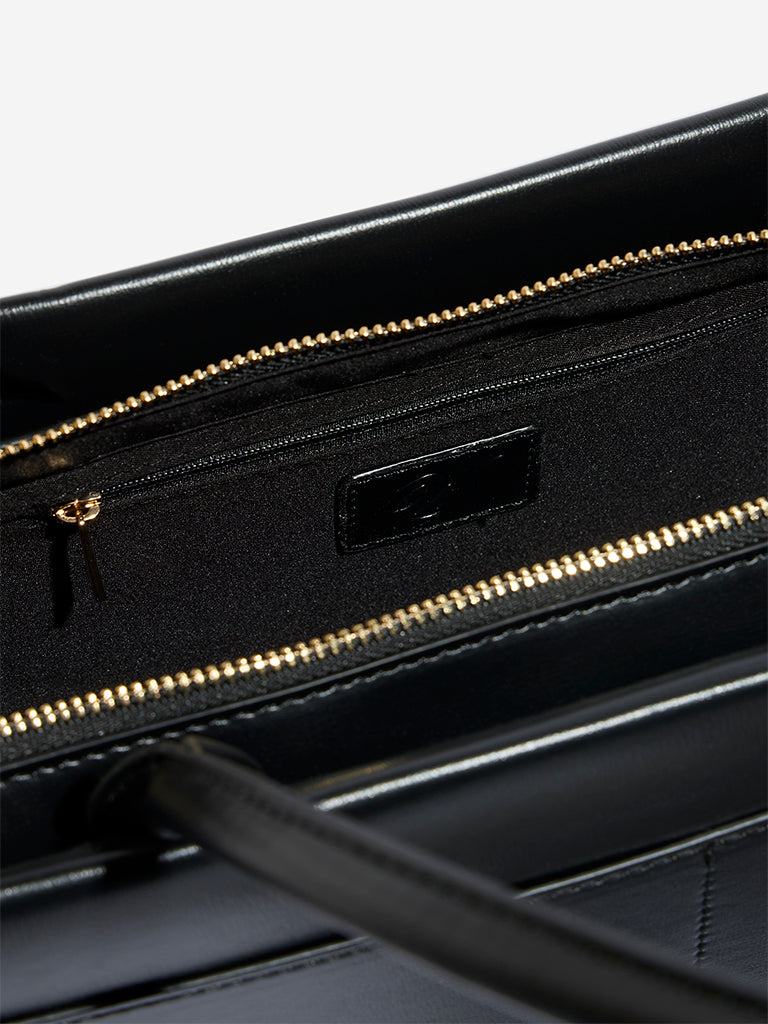 Westside Black Faux Leather Shoulder Bag - Image 3