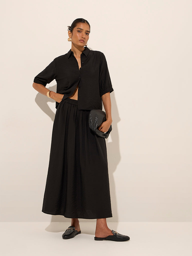 Wardrobe Black High-Rise Skirt