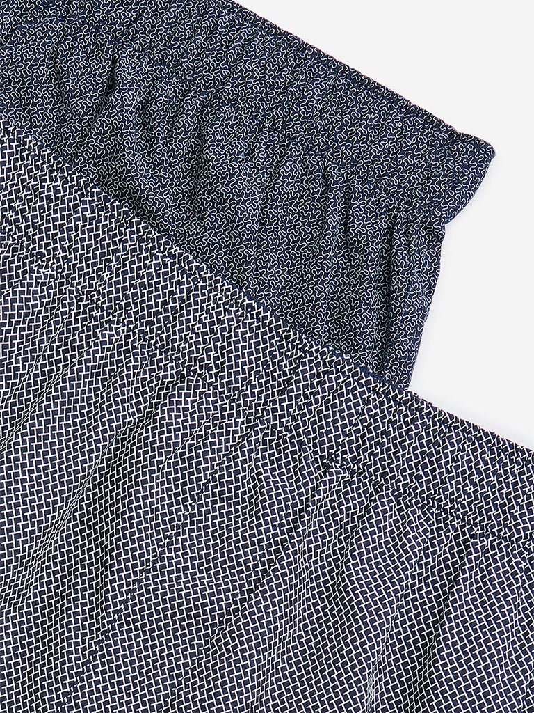 WES Lounge Navy Relaxed-Fit Cotton Boxers - Pack of 2 - Image 3