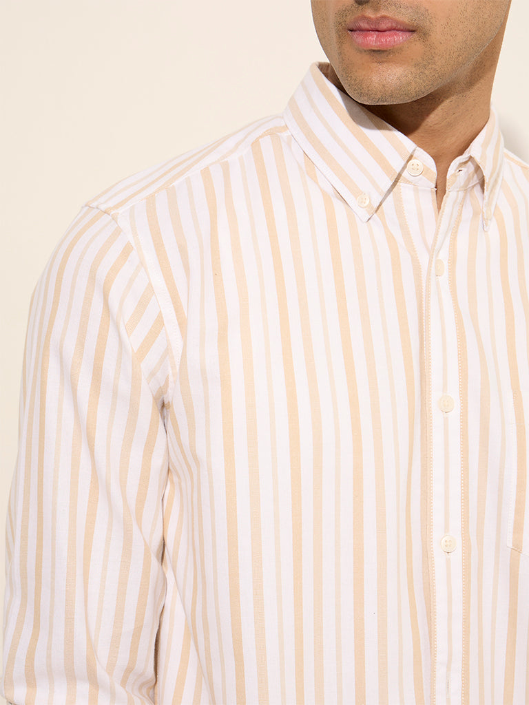 WES Casuals Multicolour Striped Relaxed-Fit Cotton Shirt - Image 2