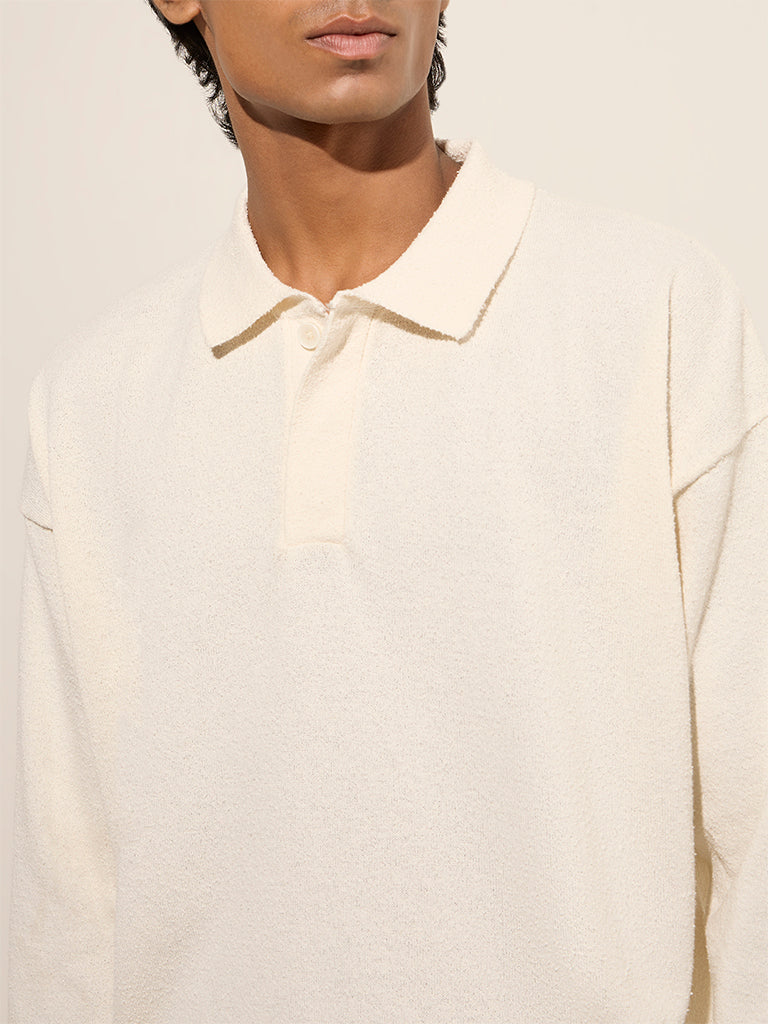 ETA Off-White Relaxed-Fit Polo T-Shirt - Image 2