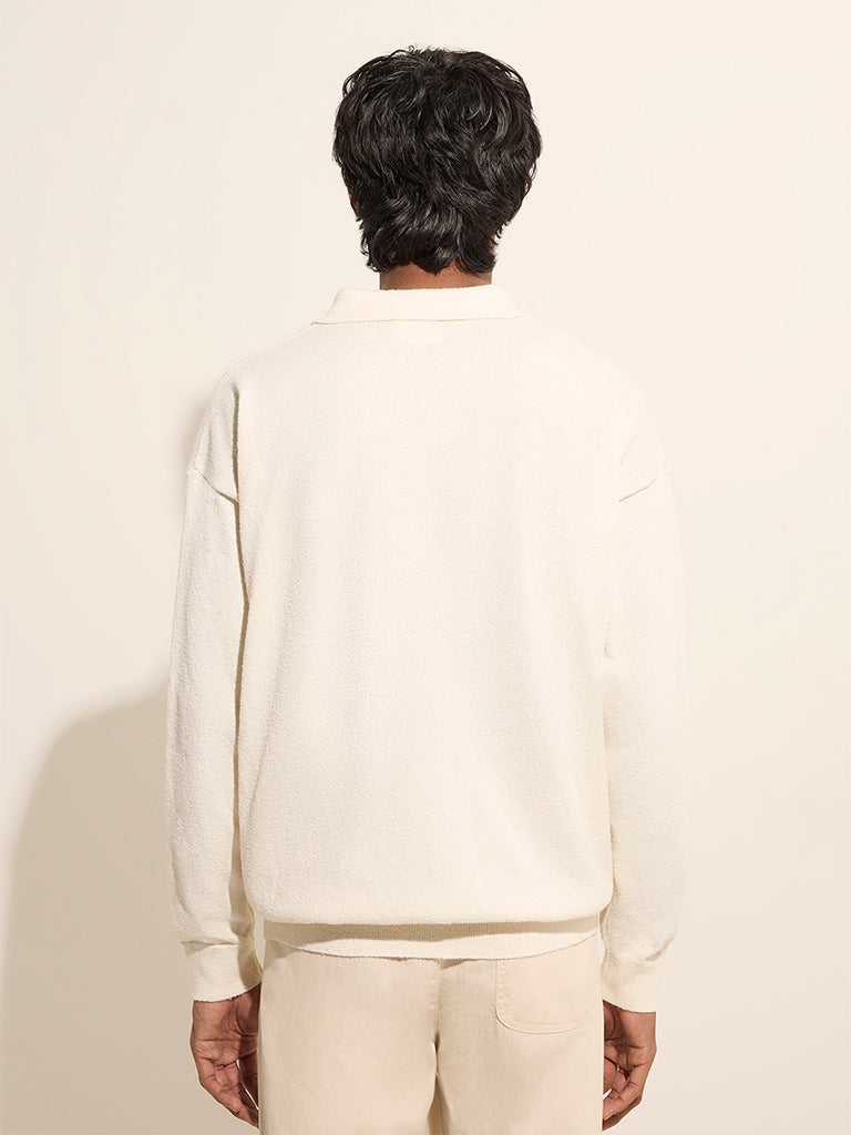 ETA Off-White Relaxed-Fit Polo T-Shirt - Image 4