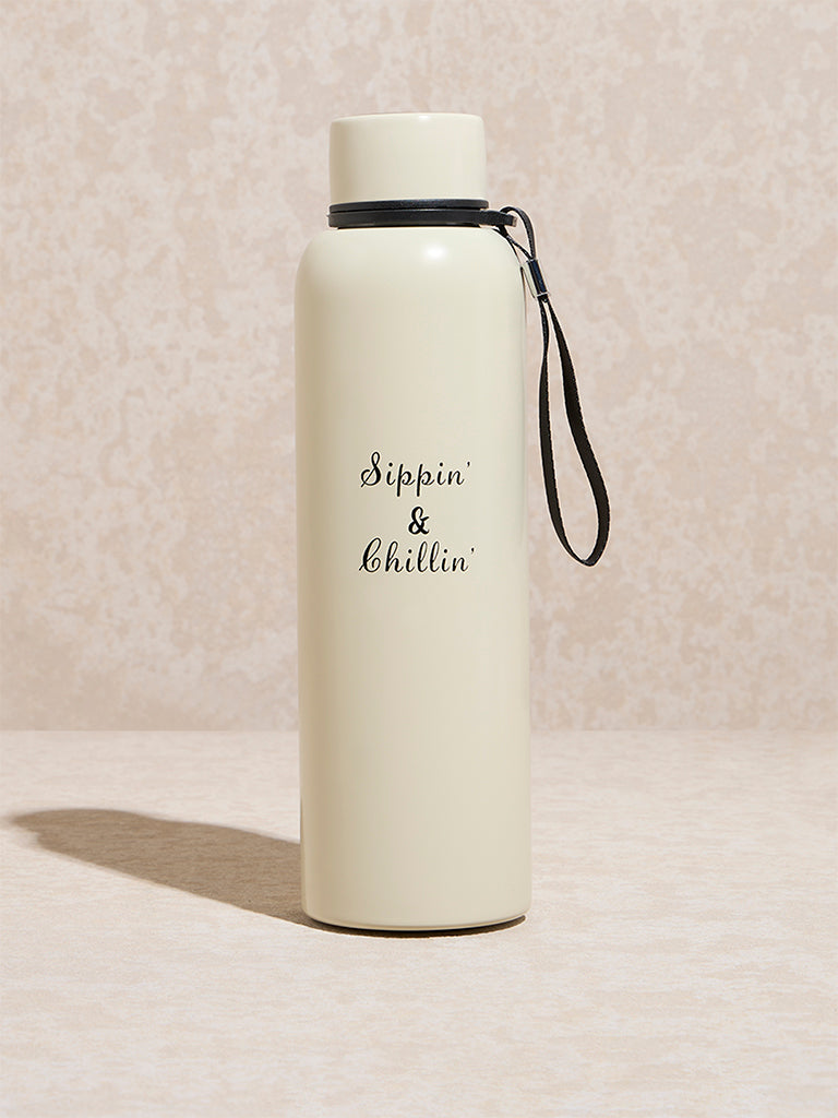 Westside Home Off-White Text Design Bottle