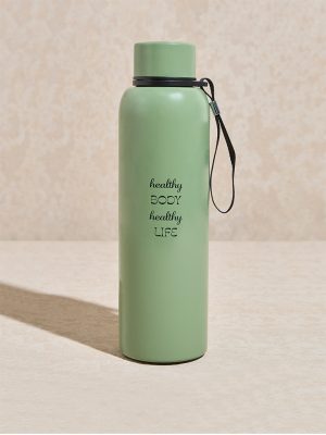 Westside Home Sage Text Design Water Bottle