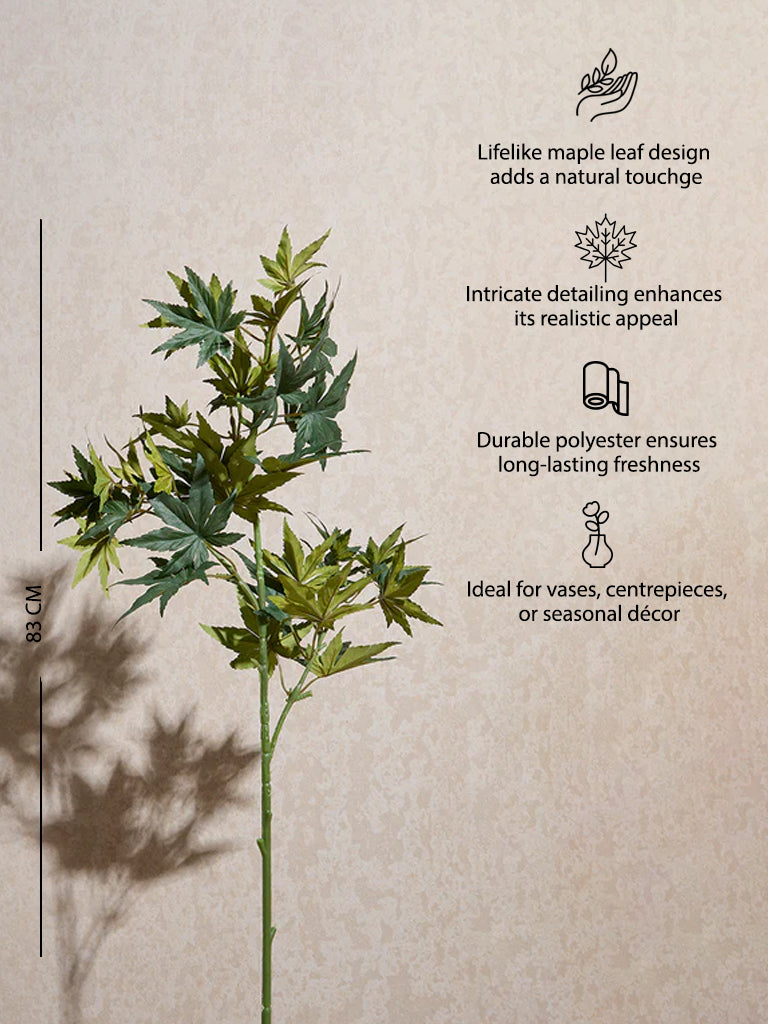 Westside Home Dark Green Artificial Maple Leaf - Image 3