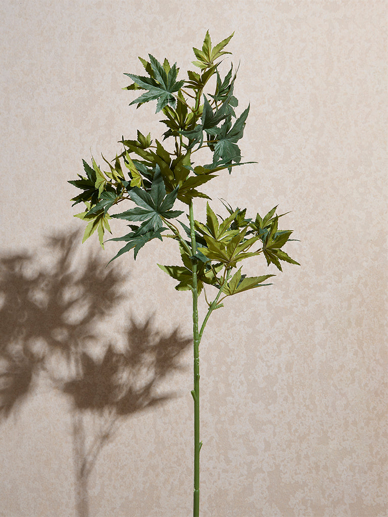 Westside Home Dark Green Artificial Maple Leaf