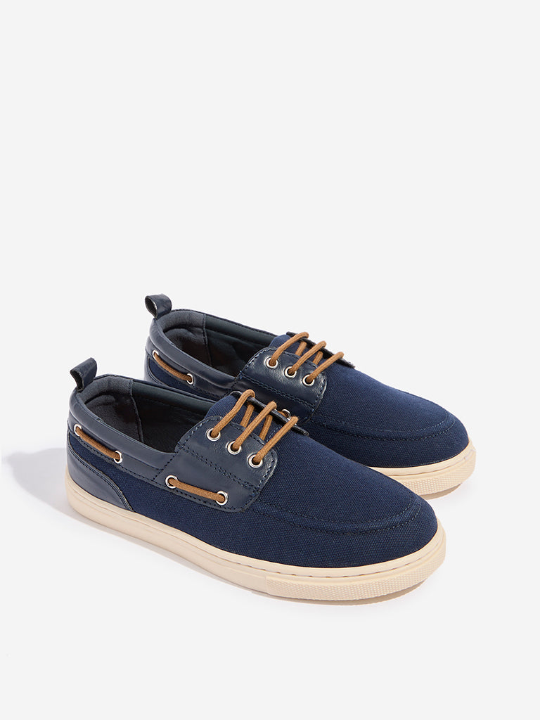 Yellow Navy Lace-Up Shoes - Image 2