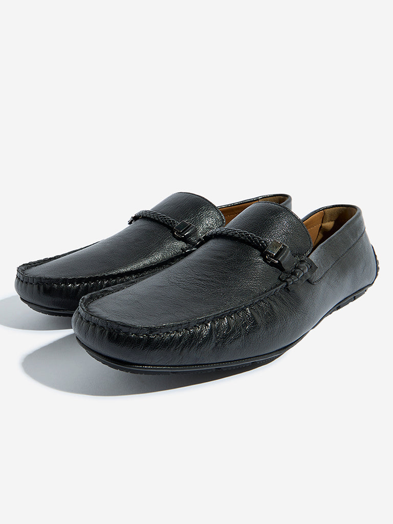 SOLEPLAY Black Leather Penny Loafers - Image 3