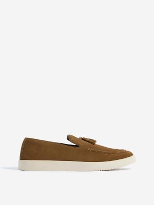 SOLEPLAY Brown Suede Leather Tassel Loafers