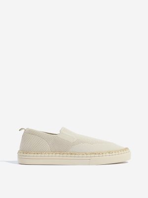 SOLEPLAY Dusty Beige Knit-Textured Slip-On Shoes
