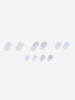 Westside Accessories Gold Stud Earrings Set - Pack of 5