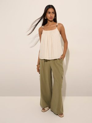 LOV Olive High-Rise Cargo Pants