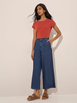 LOV Blue Wide-Leg High-Rise Denim Jeans