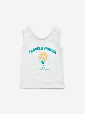 HOP Kids White Text Design Cotton Top