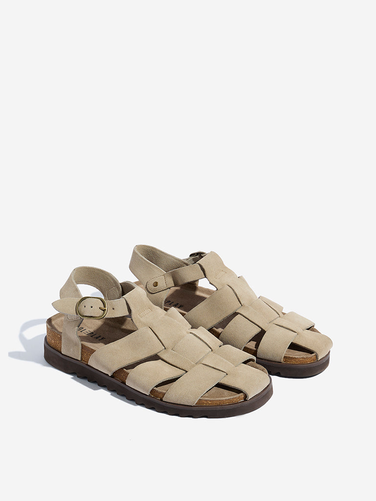 SOLEPLAY Beige Multi Strap Buckle Sandals - Image 2