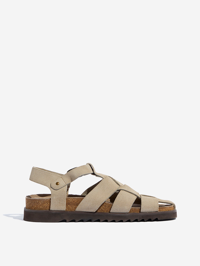 SOLEPLAY Beige Multi Strap Buckle Sandals