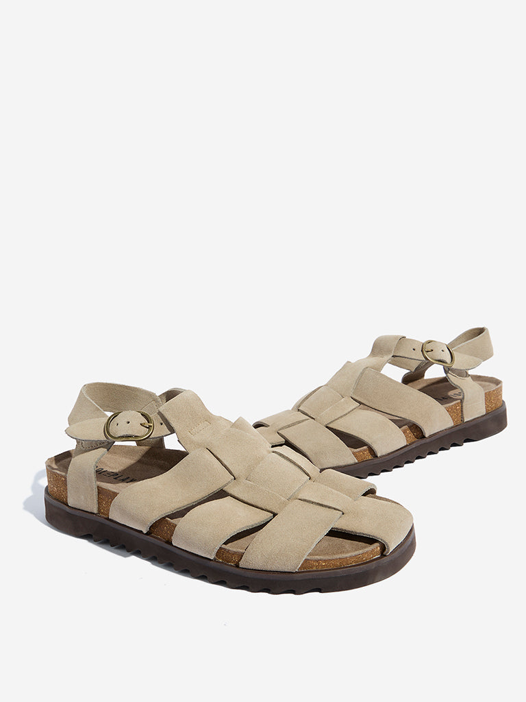 SOLEPLAY Beige Multi Strap Buckle Sandals - Image 3