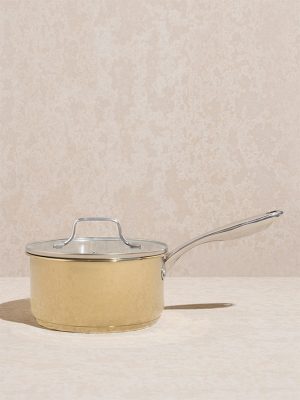 Westside Home Gold Milk Pan and Glass Lid