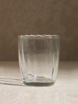 Westside Home Clear Wave-Textured Water Glass
