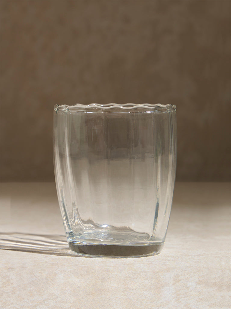 Westside Home Clear Wave-Textured Water Glass