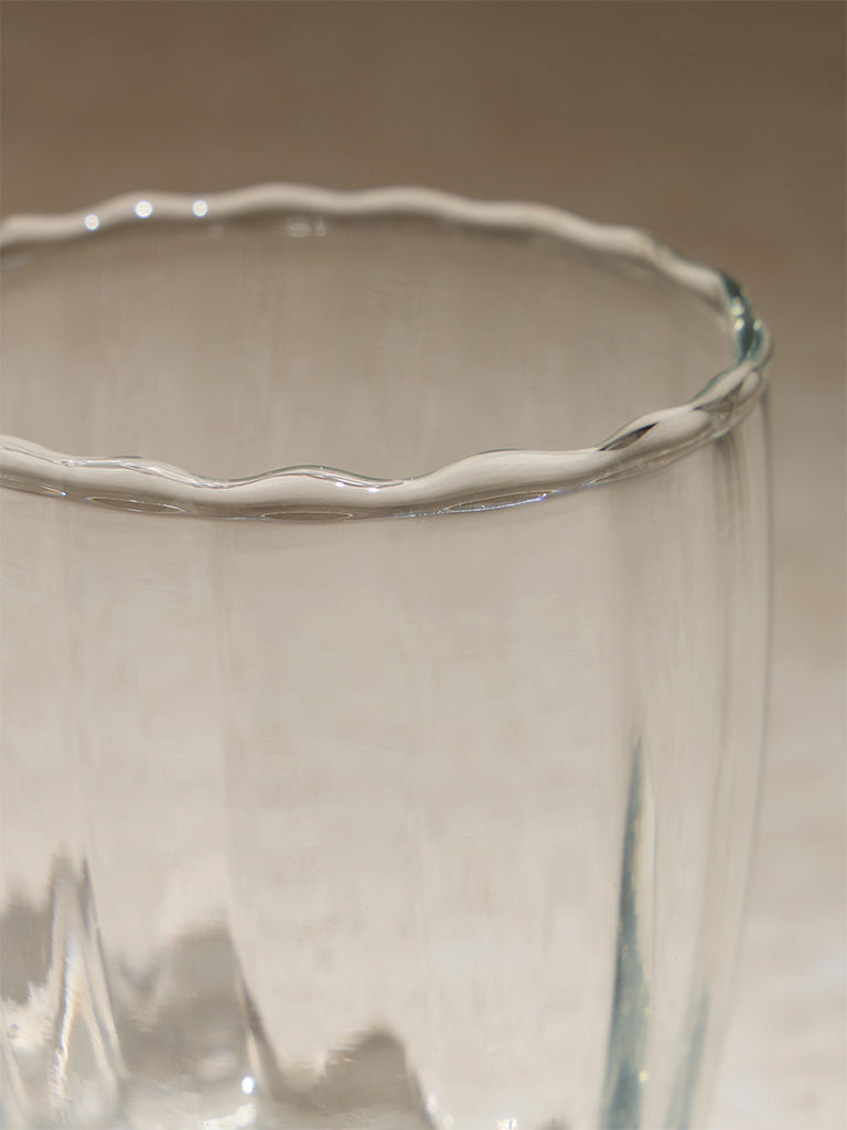 Westside Home Clear Wave-Textured Water Glass - Image 3