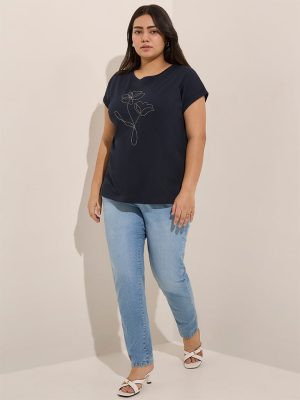 Gia Light Blue Slim-Fit Mid-Rise Jeans
