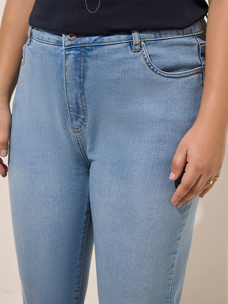 Gia Light Blue Slim-Fit Mid-Rise Jeans - Image 2
