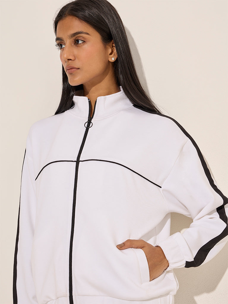 LOV White Contrast-Detailed Jacket - Image 2