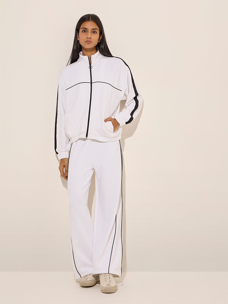 LOV White Contrast-Detailed Jacket - Image 3