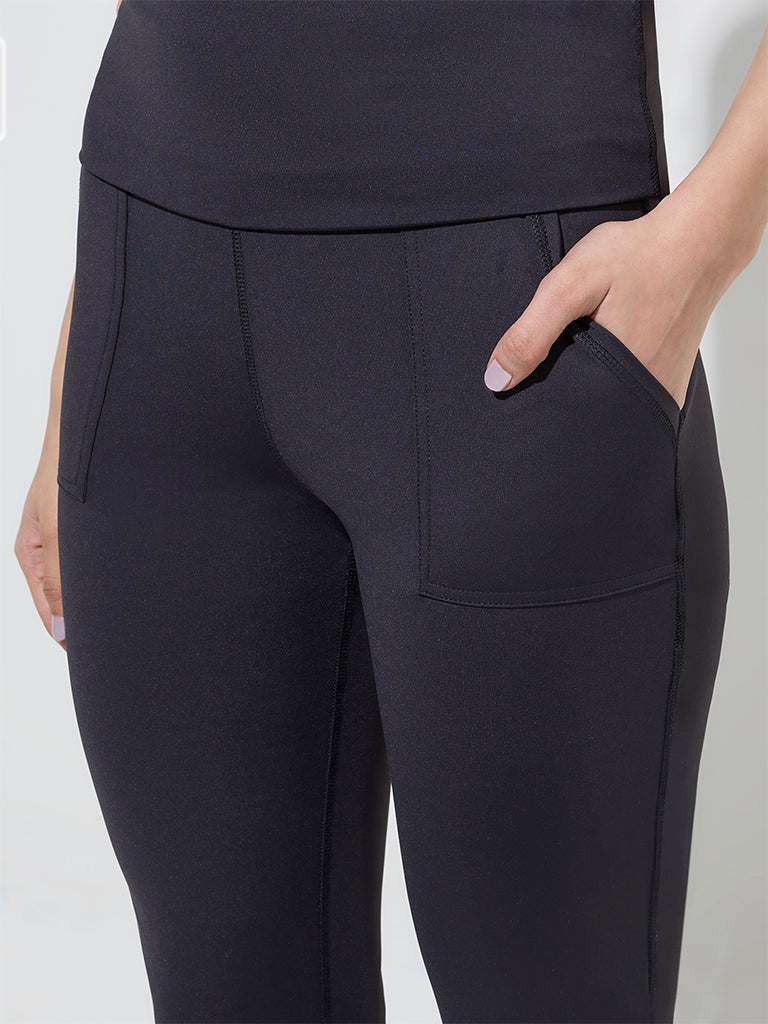 LOV Black Solid Bootcut High-Rise Pants - Image 2