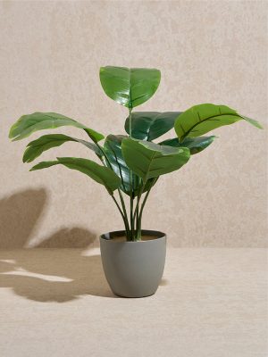 Westside Home Green Artificial Banana Leaf Plant