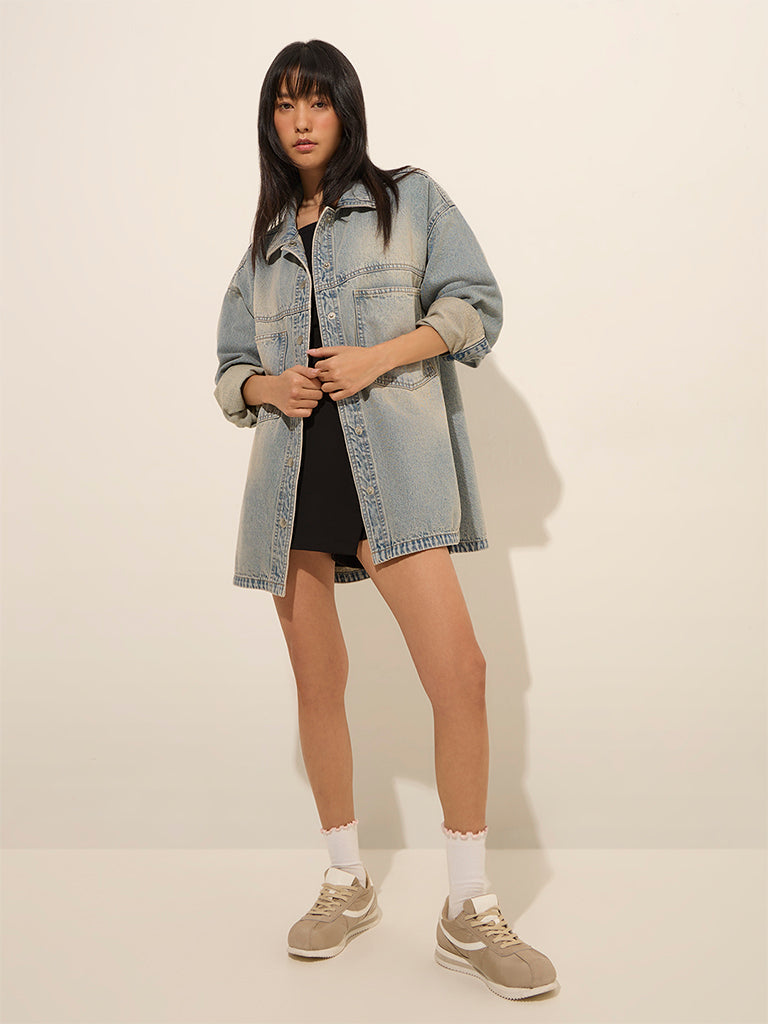 Nuon Blue Faded Denim Jacket - Image 3