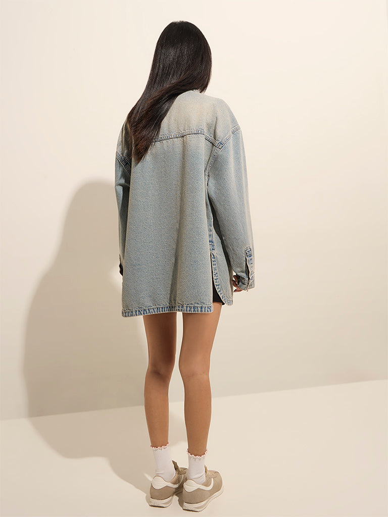 Nuon Blue Faded Denim Jacket - Image 4