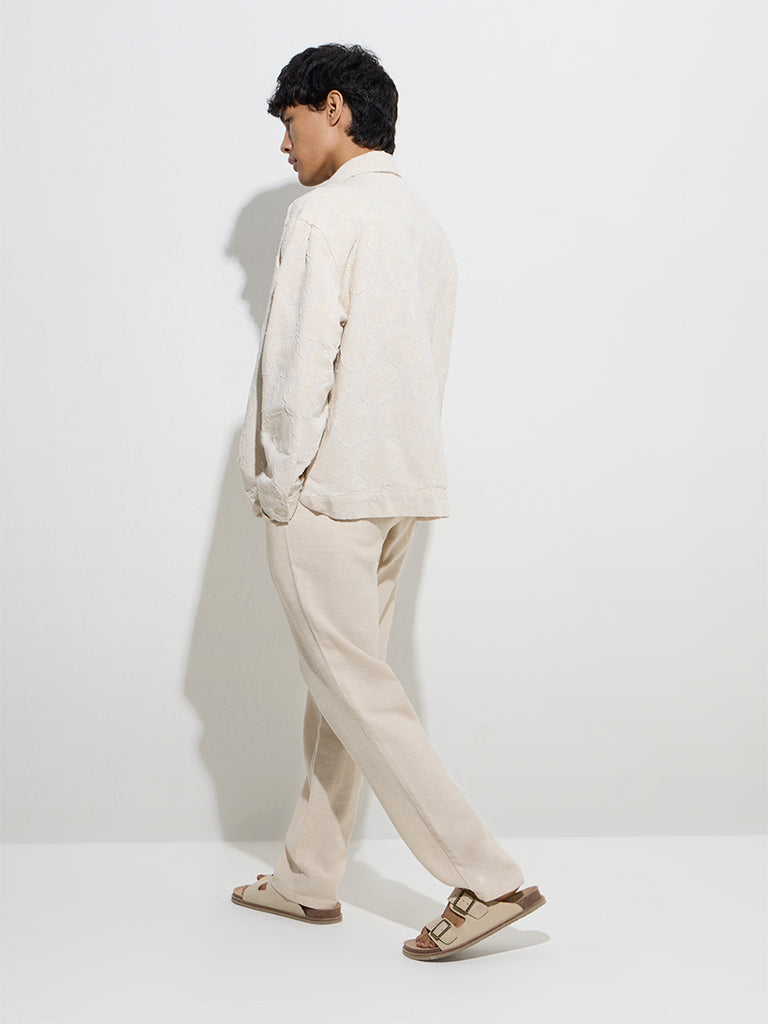 ETA Off-White Floral Relaxed-Fit Cotton Jacket - Image 4